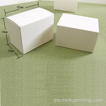 Caja de tarjeta plegable de papel Kraft blanco
